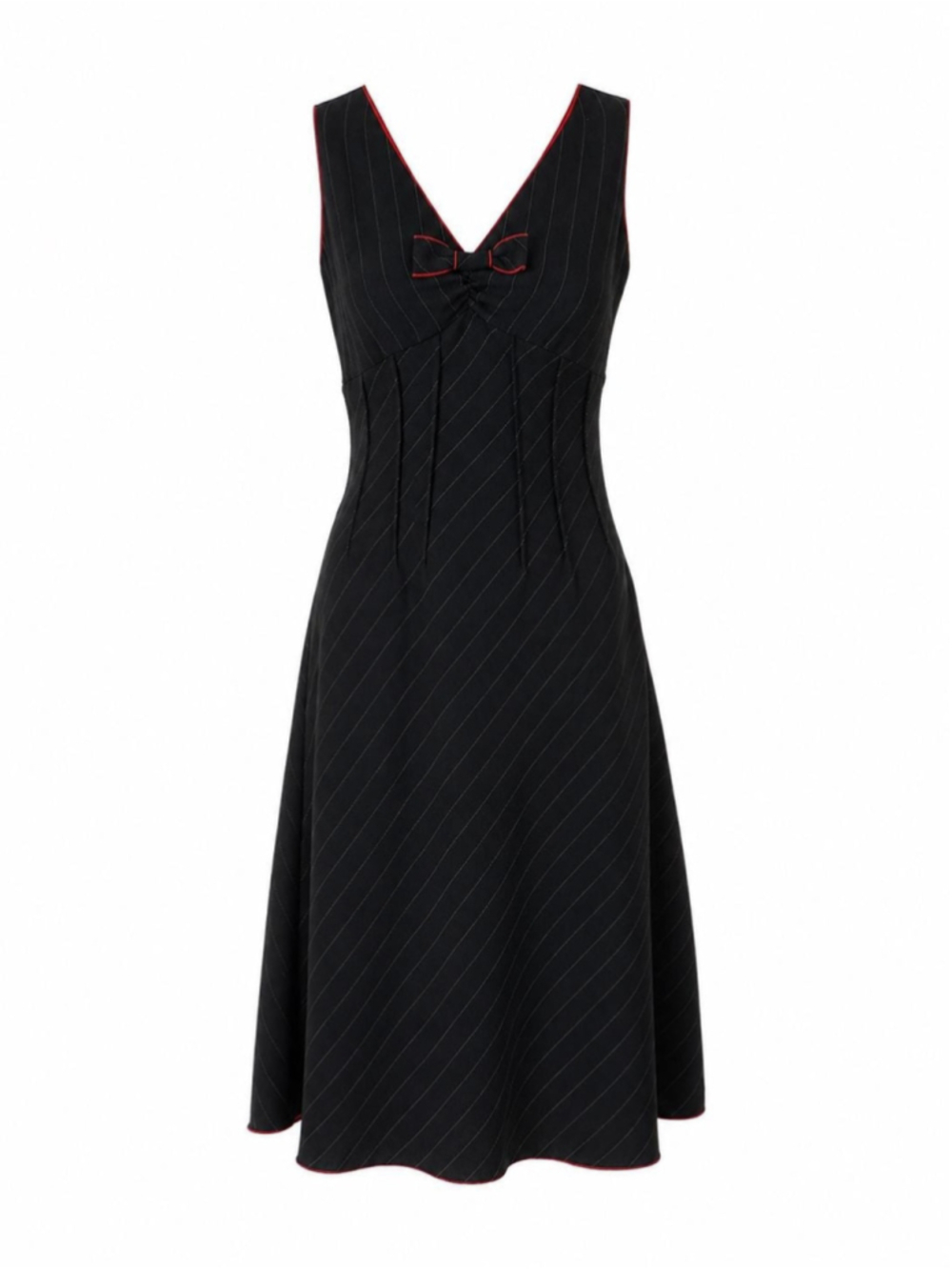 Moschino Pinstripe Dress Bow Detail Black IT40